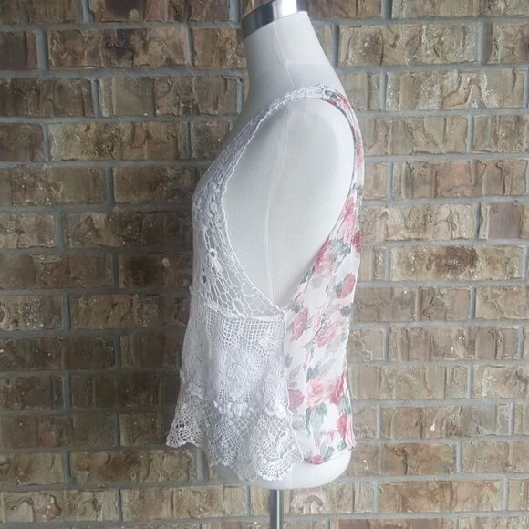 MAUVE BOHO Chic Cropped Top - Size L/XL - Picture 5 of 6